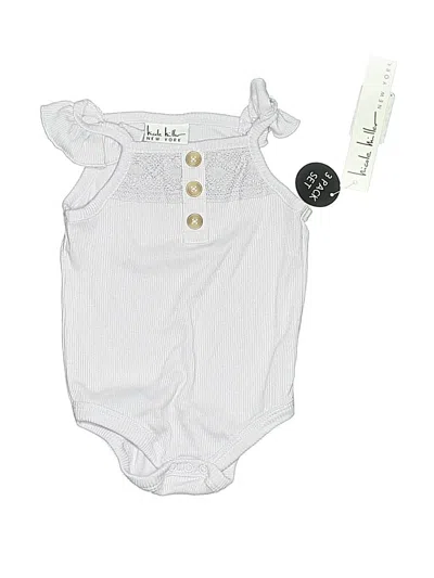 Pre-owned Nicole Miller Babies' Short Sleeve Onesie In Silver