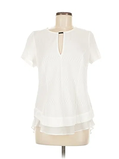 Pre-owned Deletta Short Sleeve Blouse In White