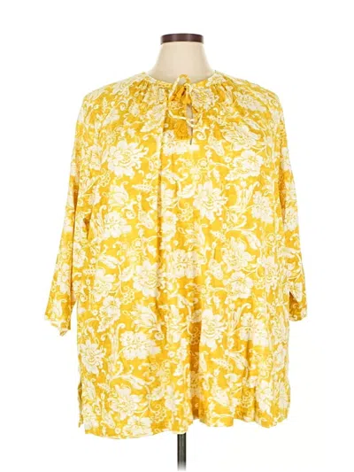 Pre-owned Isaac Mizrahi Live Kimono In Yellow