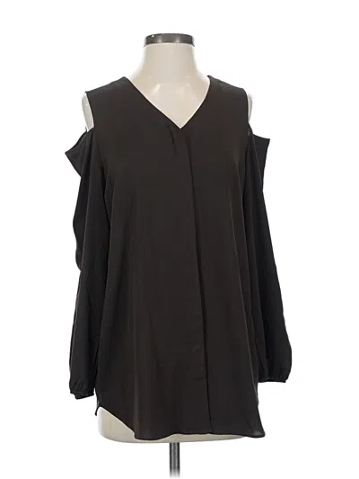 Pre-owned Chico's Long Sleeve Blouse In Black