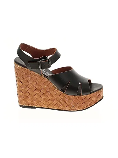 Pre-owned Free People Wedges In Brown