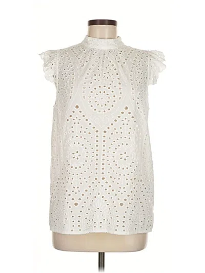 Banana Republic Sleeveless Blouse In White
