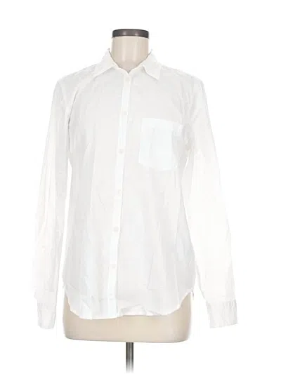 Pre-owned Gap Long Sleeve Button Down Shirt In White