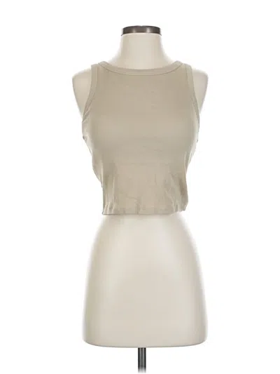 Pre-owned Uniqlo Sleeveless T-shirt In Brown