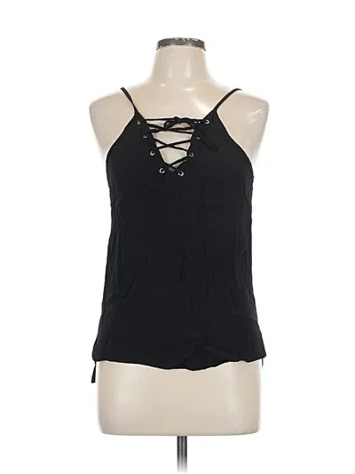 Pre-owned Elan Sleeveless Blouse In Black