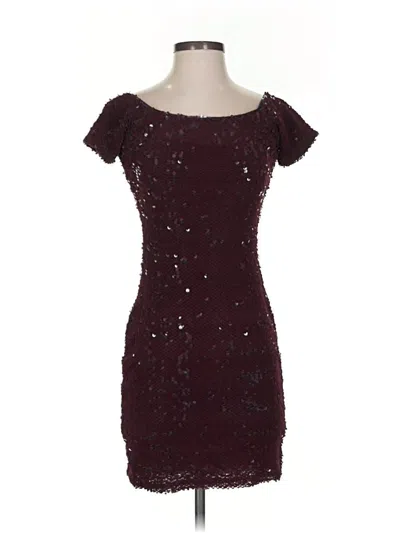 Pre-owned Dress The Population Cocktail Dress In Burgundy