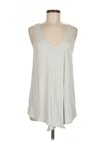 Pre-owned Lululemon Athletica Tank Top Silver Plunge Neckline Tops