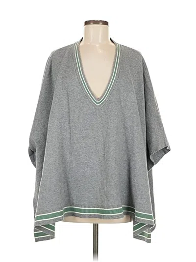 Pre-owned House Of Harlow 1960 Poncho In Gray