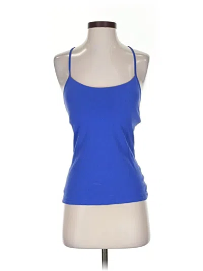 Pre-owned Lululemon Athletica Tank Top Blue Halter Neckline Tops