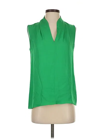 Pre-owned Elie Tahari Sleeveless Silk Top Green Cowl Neck Tops
