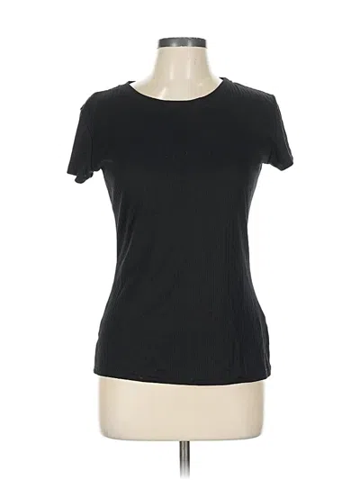 Pre-owned New Fashion Short Sleeve Top Black Crew Neck Tops