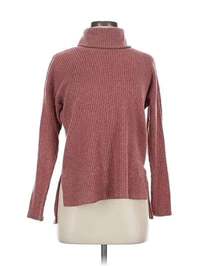 Pre-owned Forever 21 Turtleneck Sweater In Burgundy