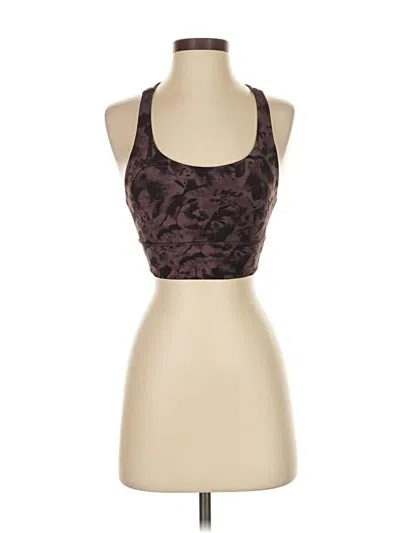 Pre-owned Lululemon Athletica Tank Top Burgundy Halter Neckline Tops