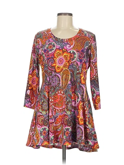 Pre-owned Attitudes By Renee 3/4 Sleeve T-shirt In Purple