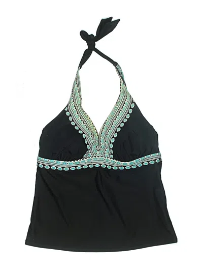 Pre-owned Athleta Swimsuit Top Black Paisley Pattern Swimwear