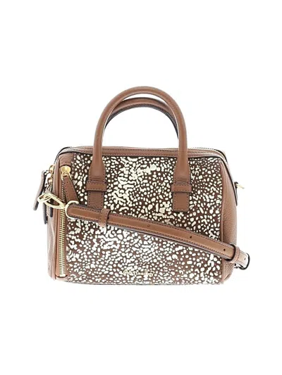 Pre-owned Vera Bradley Leather Satchel In Brown