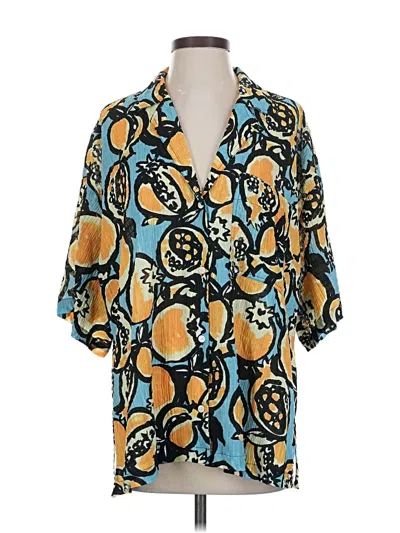 Pre-owned Zara Kimono In Blue