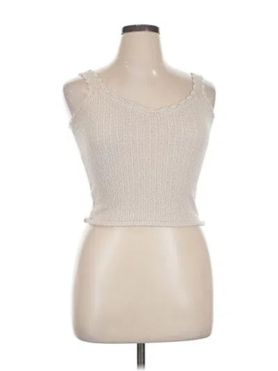 Pre-owned Jun & Ivy Sweater Vest In White