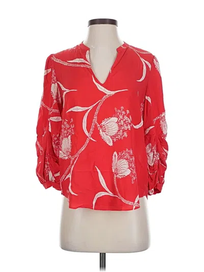 Pre-owned Joie 3/4 Sleeve Blouse In Red