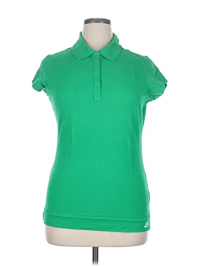 Pre-owned Nike Short Sleeve Polo Shirt In Green