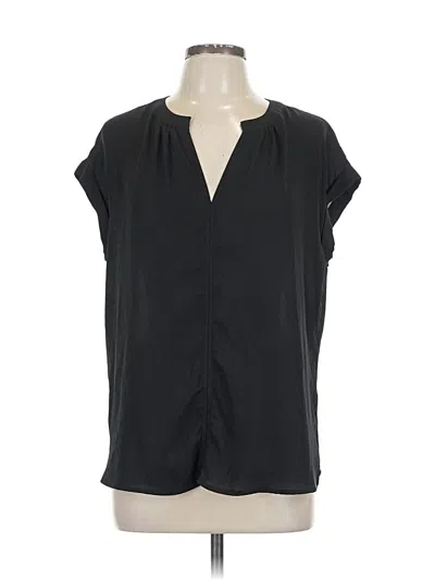Pre-owned Philosophy Republic Clothing Short Sleeve Blouse In Black