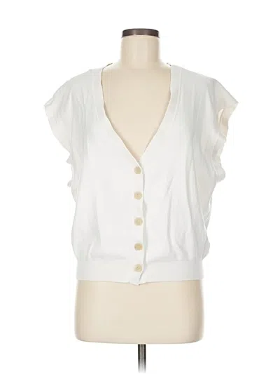 Pre-owned Maeve Cardigan Sweater In White