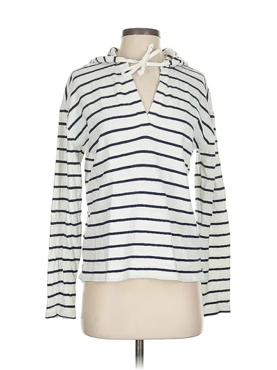 Pre-owned J.crew Factory Store Pullover Hoodie In White