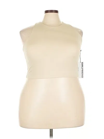 Pre-owned Girlfriend Collective Sleeveless T-shirt In Brown