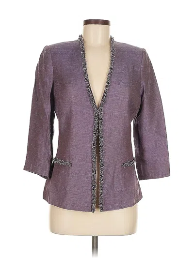 Pre-owned Albert Nipon Blazer Jacket In Purple