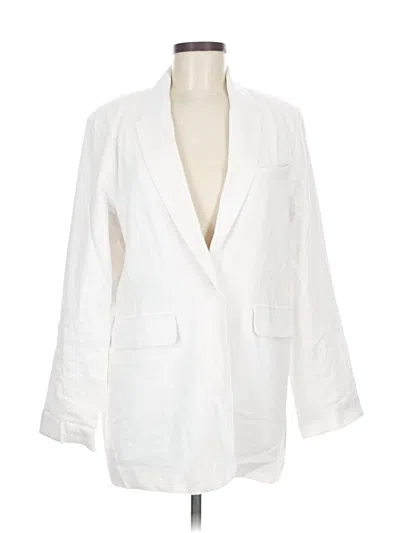Pre-owned Ellen Tracy Blazer Jacket In White