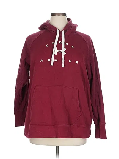 Pre-owned Under Armour Pullover Hoodie In Burgundy