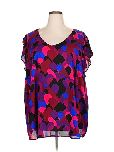 Pre-owned Torrid 3/4 Sleeve Blouse In Purple