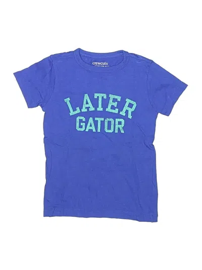 Pre-owned Crewcuts Kids' Short Sleeve T-shirt In Blue