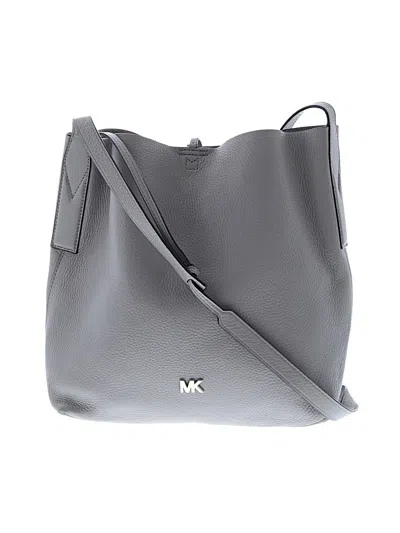 Pre-owned Michael Michael Kors Leather Crossbody Bag In Gray