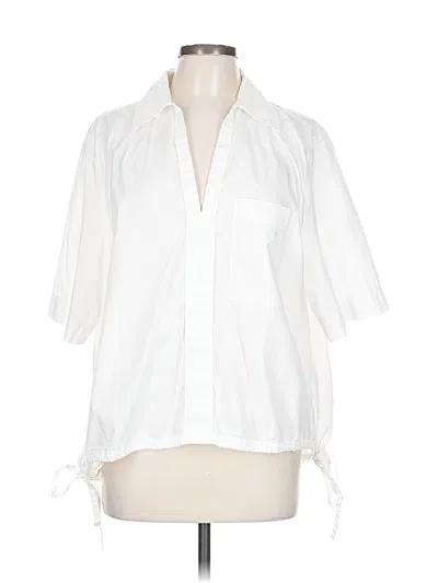 Pre-owned Cos 3/4 Sleeve Button Down Shirt In White