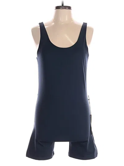 Pre-owned Girlfriend Collective Romper In Blue