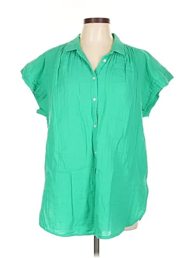 Gap Short Sleeve Blouse In Green