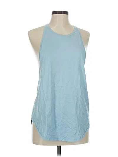 Pre-owned Lululemon Athletica Tank Top Blue Halter Neckline Tops