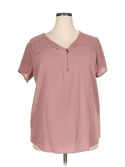 Pre-owned Mph Collection Short Sleeve Blouse In Pink