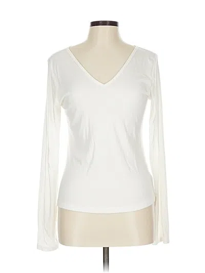 Pre-owned Gap Long Sleeve T-shirt In White
