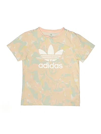 Pre-owned Adidas Originals Kids' Short Sleeve T-shirt In Gold