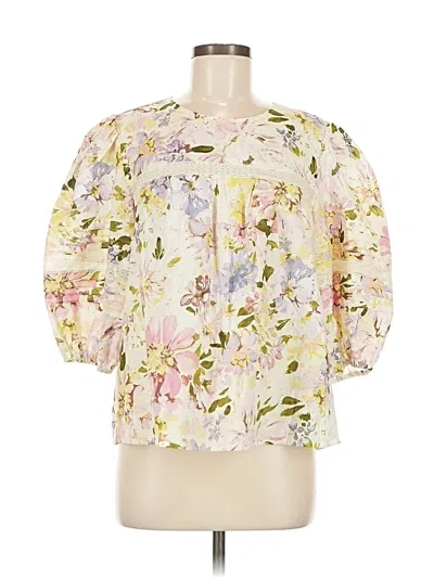 Pre-owned Sanctuary 3/4 Sleeve T-shirt In White