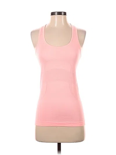 Pre-owned Lululemon Athletica Tank Top Pink Halter Neckline Tops
