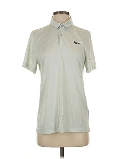 Pre-owned Nike Short Sleeve Polo Shirt In Silver