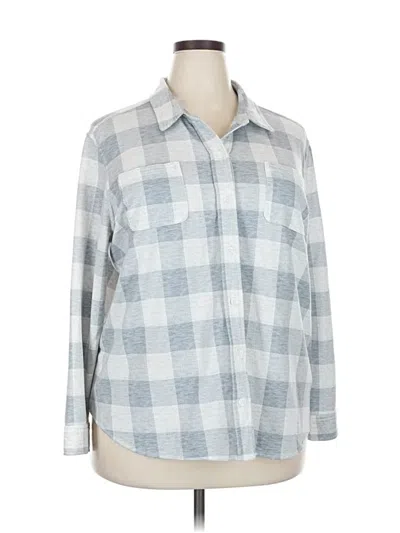 Pre-owned 32 Degrees Long Sleeve Button Down Shirt In Silver