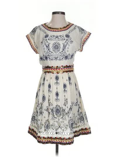 Pre-owned Alice And Olivia Alice + Olivia Casual Dress In White
