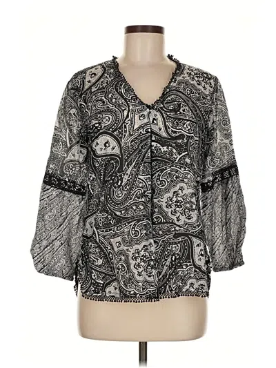 Pre-owned Polo Ralph Lauren 3/4 Sleeve Blouse In Black