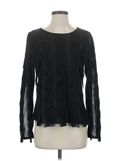Pre-owned Ann Taylor Long Sleeve Blouse In Black