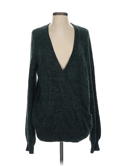 Pre-owned Free People Pullover Sweater In Green