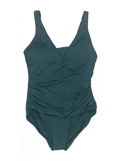 Pre-owned Lands' End One Piece Swimsuit In Blue